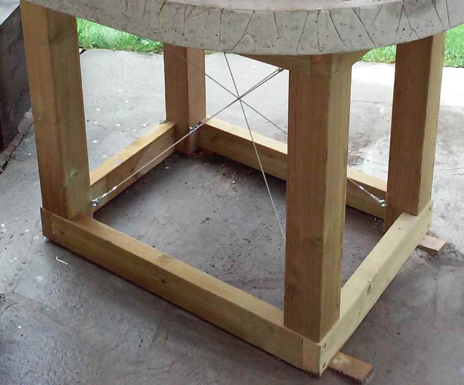 wooden frame for pizza oven