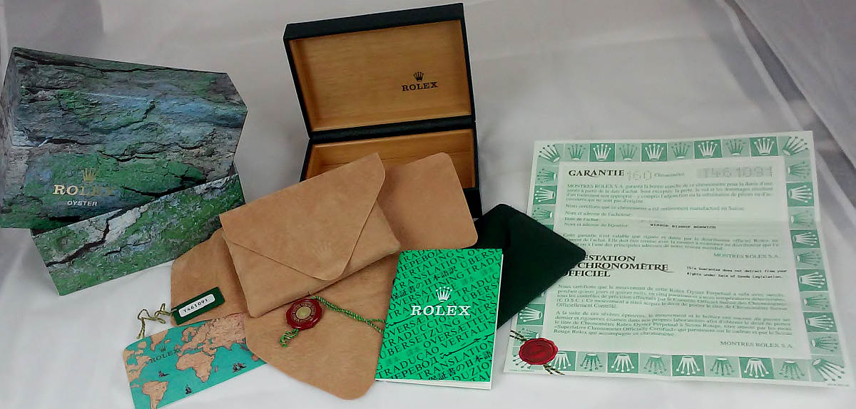 Rolex presentation box and certificate