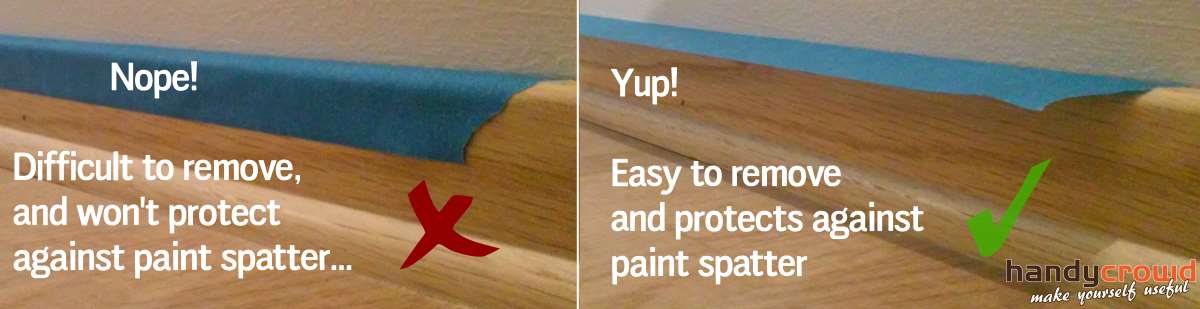 Don't use tape on wood floors