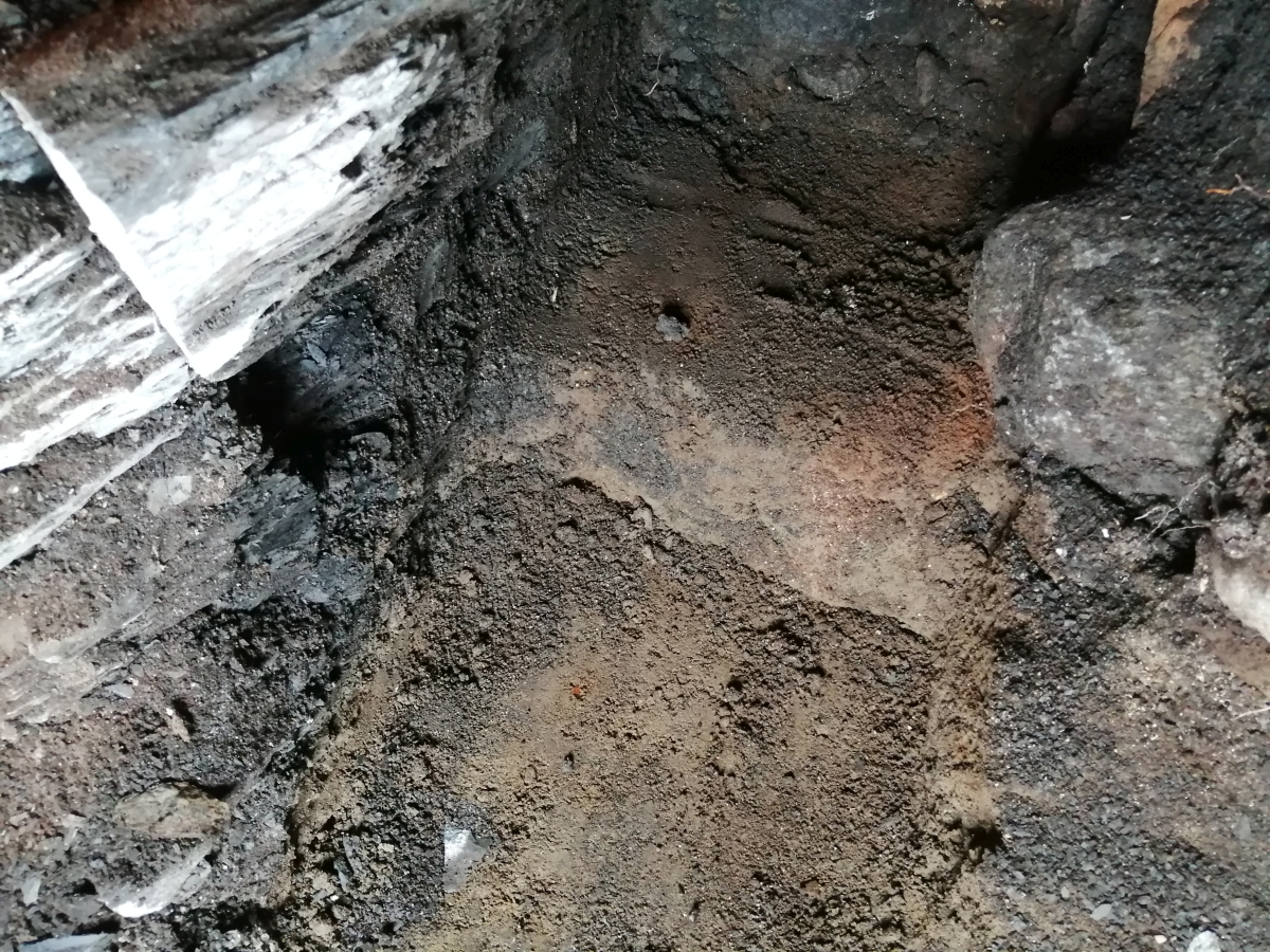 excavate bays under wall