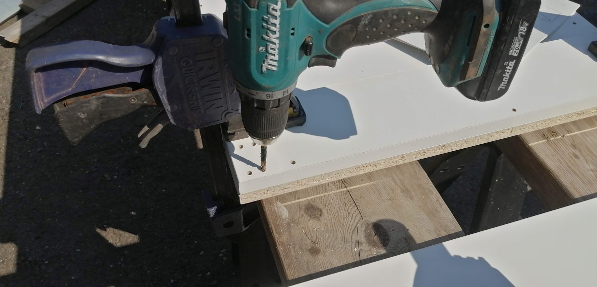 use offcut ikea template drill holes